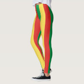 Nationale Flaggenfarben der Republik Kongo Leggings (Links)