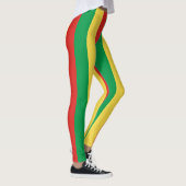 Nationale Flaggenfarben der Republik Kongo Leggings (Rechts)
