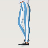 Nationale Flaggenfarben Guatemalas vertikal gestre Leggings (Links)