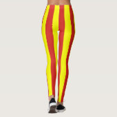Nationale Flaggenfarben Vietnams vertikal gestreif Leggings (Rückseite)