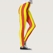 Nationale Flaggenfarben Vietnams vertikal gestreif Leggings (Rechts)