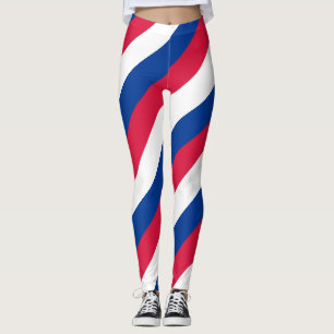 Nationale Flaggenfarben von Nepal diagonal gestrei Leggings
