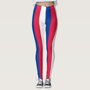 Nationale Flaggenfarben von Nepal - Vertikal gestr Leggings
