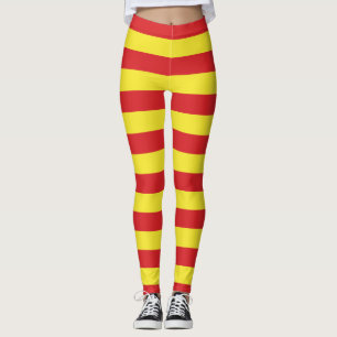 Nationale Flaggenfarben von Nordmakedonien gestric Leggings