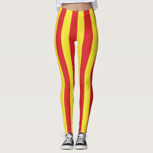 Nationale Flaggenfarben von Nordmakedonien gestric Leggings