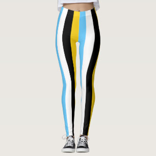 Nationale Flaggenfarben von Saint Lucia - Vertikal Leggings