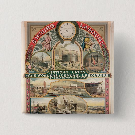 Nationale Gewerkschaft Button (Vorderseite)