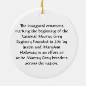 Nationale graue Verzierung Murrays Register-2011 Keramikornament (Hinten)