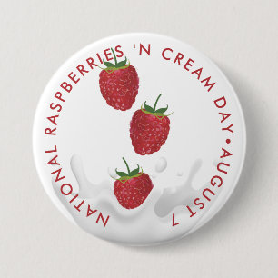 Nationale Himbeeren "n Creme Day"-Taste Button