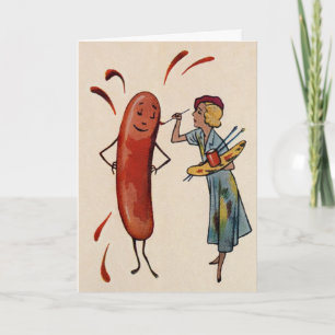 Nationale Hot Dog Day Card Feiertagskarte