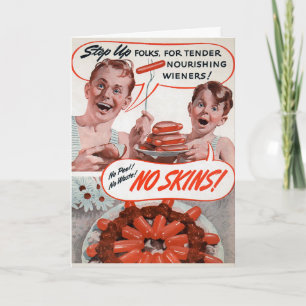 Nationale Hot Dog Day Vintage Ad Card Feiertagskarte