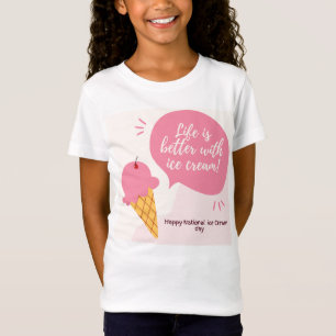 NATIONALE ICE CREAM DAY T SHIRT GIRLS