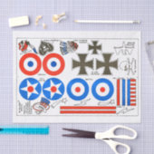 Nationale Insignien des Flugzeugmodells, WWI FAC Seidenpapier (Handwerk)