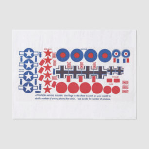 Nationale Insignien WWII Flugzeugmodells, FAC Seidenpapier