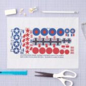 Nationale Insignien WWII Flugzeugmodells, FAC Seidenpapier (Handwerk)