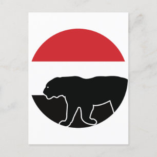Nationale jemenitische Flagge Leopard jemenitische Postkarte
