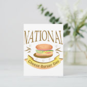 Nationale Käse-Burger-Tag-Zeichen Postkarte (Stehend Vorderseite)