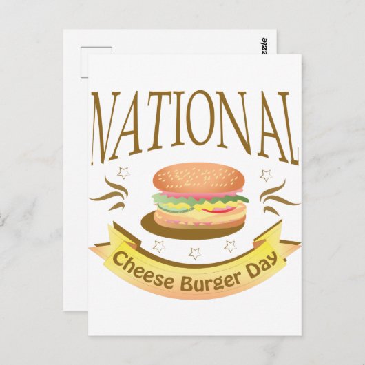 Nationale Käse-Burger-Tag-Zeichen Postkarte (Vorne/Hinten)