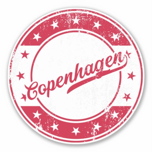 Nationale/Kopenhagen Dänemark-Sticker Aufkleber (Vorderseite)