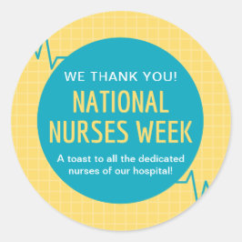 Nationale Krankenwoche Runder Aufkleber