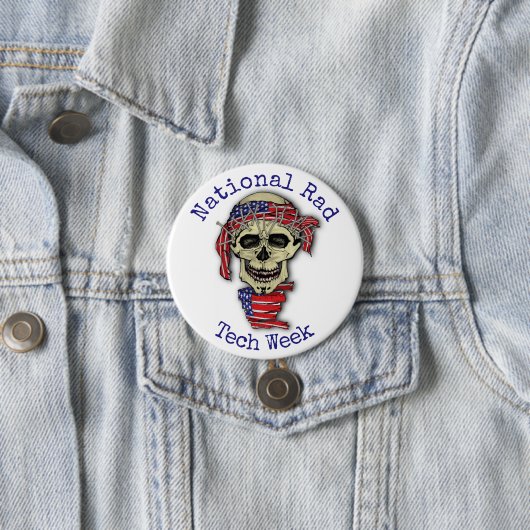 "Nationale krasse Tech-Woche" mit dem Schädel Button (Beispiel)