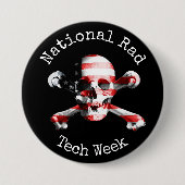 "Nationale krasse Tech-Woche" mit dem Schädel Button (Vorderseite)