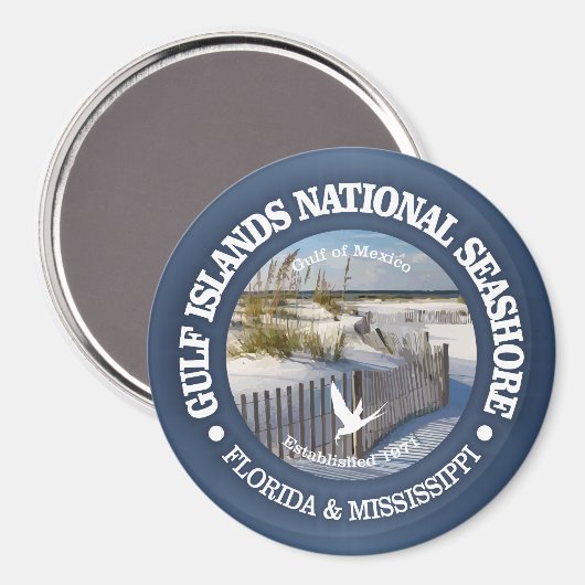 Nationale Küste der Golfinseln Magnet (Vorderseite/Rückseite)