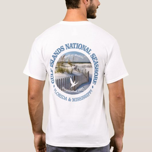 Nationale Küste der Golfinseln T-Shirt (Rückseite)
