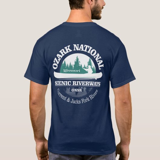 Nationale Landschaftliche Wasserstraßen in Ozark ( T-Shirt (Rückseite)