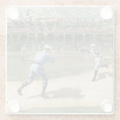 Nationale Liga-Baseball-Spiel 1886 Glasuntersetzer (Rückseite)