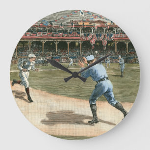 Nationale Liga-Baseball-Spiel 1886 Große Wanduhr