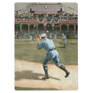 Nationale Liga-Baseball-Spiel 1886 Klemmbrett