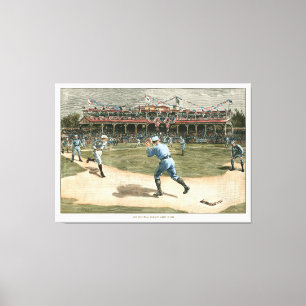 Nationale Liga-Baseball-Spiel 1886 Leinwanddruck