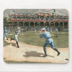 Nationale Liga-Baseball-Spiel 1886 Mousepad