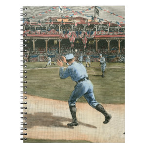 Nationale Liga-Baseball-Spiel 1886 Notizblock