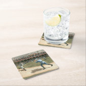 Nationale Liga-Baseball-Spiel 1886 Rechteckiger Pappuntersetzer (Vor Ort)