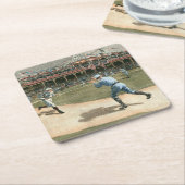 Nationale Liga-Baseball-Spiel 1886 Rechteckiger Pappuntersetzer (angewinkelt)