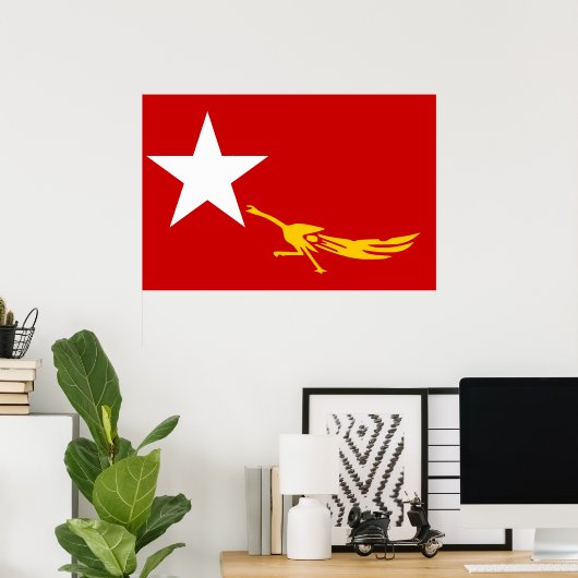 Nationale Liga für Demokratie, Flagge Myanmars Poster (Heimbüro)