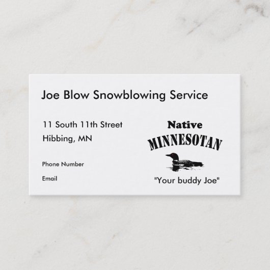 Nationale Minnesotan-Visitenkarten Terminkarte (Vorderseite)