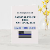 Nationale Polizeiwoche 2023 Danke Karte (Gelbe Blume)