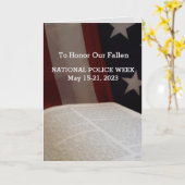 Nationale Polizeiwoche 2023 Sympathy Card Karte (Gelbe Blume)