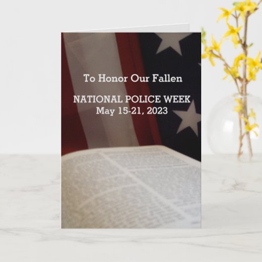 Nationale Polizeiwoche 2023 Sympathy Card Karte (Gelbe Blume)