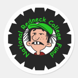 Nationale Redneck-Kapital Runder Aufkleber