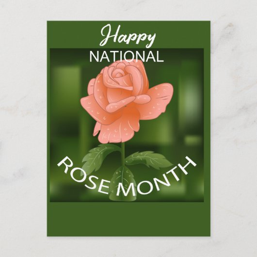 Nationale Rose Monat Postkarte (Vorderseite)
