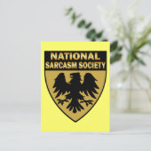 NATIONALE SARKASMGESELLSCHAFT POSTKARTE (Stehend Vorderseite)