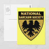 NATIONALE SARKASMGESELLSCHAFT POSTKARTE (Vorne/Hinten)