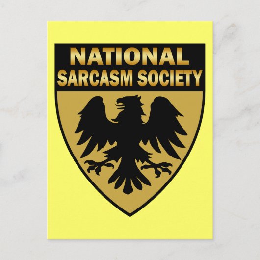 NATIONALE SARKASMGESELLSCHAFT POSTKARTE (Vorderseite)