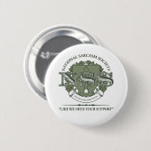 Nationale Sarkasmus-Gesellschaft Button (Vorne & Hinten)