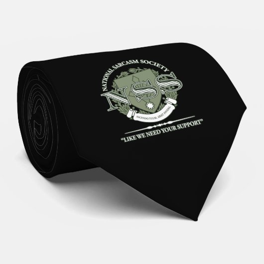 Nationale Sarkasmus-Gesellschaft Krawatte (Gerollt)