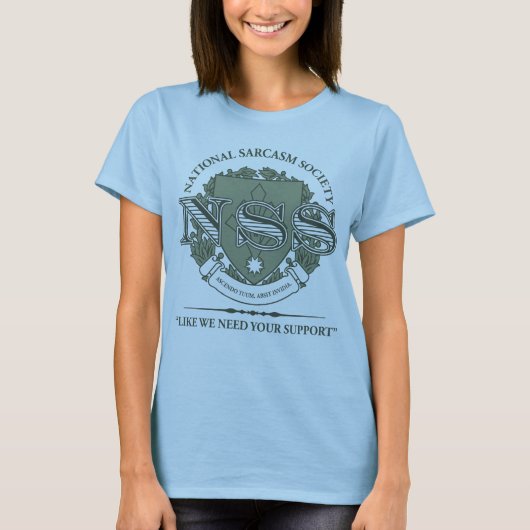 Nationale Sarkasmus-Gesellschaft T-Shirt (Vorderseite)